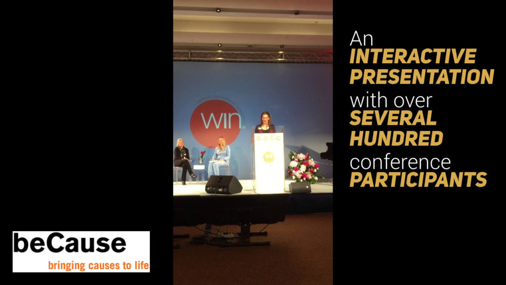 An interactive presentation with over several hundred conference participants