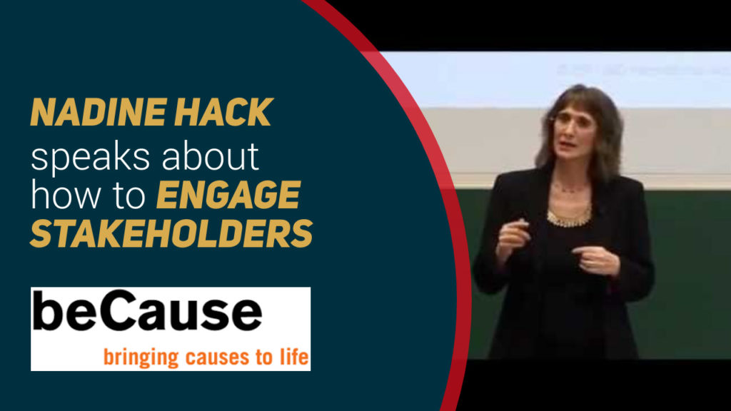 Nadine Hack speaks about how to engage stakeholders